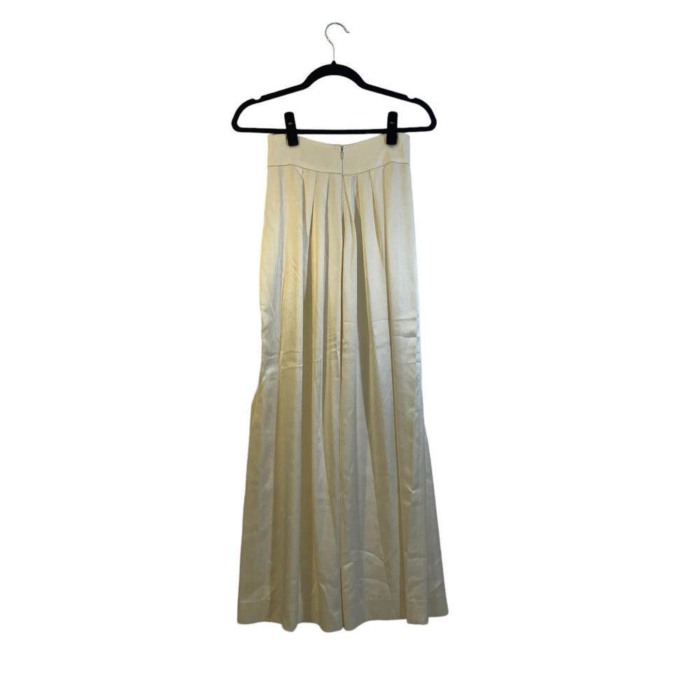 Carmen Marc Valvo White Silk Skirt